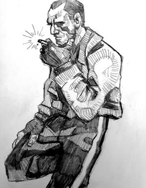 Full/Most body sketch