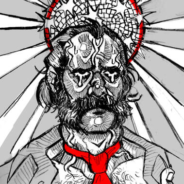 Bust with digital elements