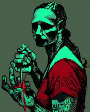 Half body with colour element